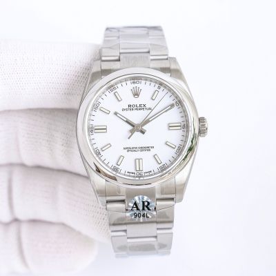 New ROLEX Oyster Perpetual Replica  Multicolor 2824  White Watch